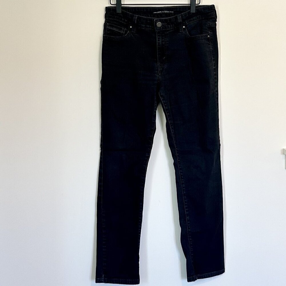 Vintage Levi's Mid Rise Skinny Black Jeans - Size 12M